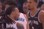 【NBA】なぜ嫌うんだい？ウェンバンヤマがベンチへ戻る途中でチェットにぶつかる