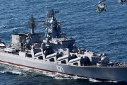 【一般】ロシアの黒海艦隊旗艦モスクワが沈没、第二次世界大戦後に沈んだ巡洋艦として最大の軍艦になった模様