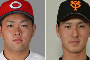 カープ林晃汰＝巨人秋広優人（20歳の成績）