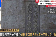 私立・武蔵高等学校中学校で中1生徒が同級生にカッターで切りつけられる　軽傷も15センチの切り傷　東京・練馬区　警視庁