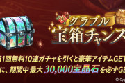 【グラブル】『グラブル宝箱チャンス！』が明日8/1より開催！毎日開けれる宝箱にはリミ武器やサプ不可石も、更に期間中「宝晶石10,000個」が3回必ず出現！