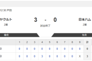 【2軍 ヤクルトvs.日本ハム】3-0で敗北