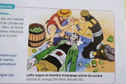 フランス人「理科の教科書にワンピースの1コマが載ってた(笑)」