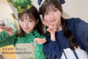 りこりこ「私の頭に亀ついてる笑 かぶりもの仲間だね笑」