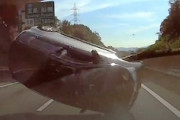 【動画】山陽道（下り）で初心者マーク軽四がエグい事故を起こしてしまう。