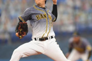 阪神・岩貞　初回２失点で同点　ソト、佐野に適時二塁打浴びる