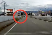 【愛媛】自転車乗りがすごい勢いで車道に倒れ込んでくるドラレコ映像がこえええええ！