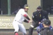 【GIF】阪神前川のバッティング、ヤバ過ぎるwwww