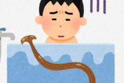 【悲報】風呂にでかいヒルみたいなの居た（※画像あり）