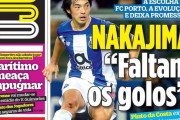 ◆葡萄牙◆FCポルト中島翔哉、超久しぶりに地元紙の1面も「MissingGoal中島」