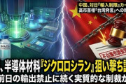 【速報】中国が新たな報復措置　日本産の化学物質ジクロロシランに対するダンピングの調査開始「中国の国内産業に損害を与えている」
