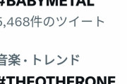 「BABYMETAL」「ズムズム」などがトレンド入り