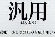 【衝撃事実】『汎用』　→　日本人の◯割がこの漢字を読めないと判明……