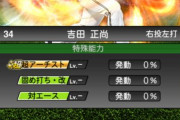 【プロスピA】今の吉田正尚は超アベヒ・アーチストがしっくりくる