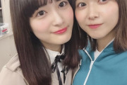欅坂46渡邉理佐「ずっと大好きな2人」織田奈那・鈴本美愉との「けやかけ」卒業メッセージ回楽屋2ショットをブログで公開。スタジオの端で二人の挨拶を見守りながら幸せを願う