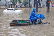 【画像】中国の広東省が豪雨で冠水・緊急警告によりパニック発生「巨大ワニ75頭が逃走」膝下は浸水透明度ゼロでワニの捜索不可