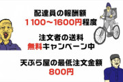 【裏技】出前館の配達員、日給17万円稼ぐ錬金術を発見してしまうｗｗｗ