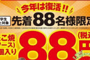 【悲報】銀だこの88円セールで行列ｗｗｗｗｗｗｗｗｗｗｗｗｗ