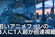若いアニメファンの3人に1人超が倍速視聴、海外から賛否続出