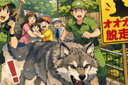 多摩動物公園の園内でオオカミが脱走