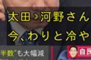 【動画】 河野太郎、太田光から「冷や飯を食わされてますね」に ⇒ 「お茶漬けにすると美味しい」 秀逸な返しに感動の声あふれるｗｗ