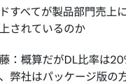 ファルコム「(PS向けは)ダウンロード比率は20%、パッケージの方が遥かに大きい」←どーすんのこれ？