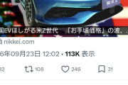 日経新聞「米Z世代は中国EVを欲しがってる」