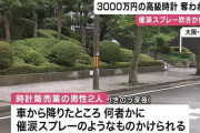 時計商の男性が路上で顔面にスプレーをかけられ3000万円相当の時計を奪われる