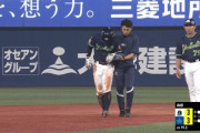 ヤクルト・並木が左肩を痛めて交代　同点の九回に代走で二盗成功も左手を着いた際に負傷か