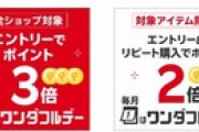 楽天市場｢ワンダフルデー 全ショップ3倍＆リピート購入2倍｣と｢サッカー･野球勝利3倍｣を開始 最大1000円OFFクーポンも