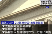 【速報】アメリカ財務省 日本を為替操作「監視リスト」対象に指定