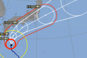 【速報】最新の台風第１４号の予想進路が関東上陸に変わる・・・