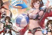 【グラブル】水着姿のアーミラとコルルが登場！報酬スキンにはレオナの限定スキンも！『熱闘！真夏のフードファイト』イベント詳細が公開！