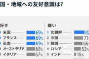 【海外の反応】日本人「これが日本人が好きな国と嫌いな国の上位5カ国だ」