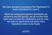 6月5日に予定されていたPS5イベントが延期決定