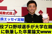 現役プロ野球選手が大学在籍時に執筆した卒業論文一覧www