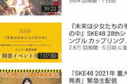 【悲報】松井珠理奈さん、高柳明音と同日公開された動画再生数で惨敗してしまう・・・
