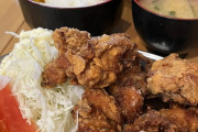 ワンコイン唐揚げ定食頼んだら質感がこれだった