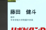 【阪神】2019ドラフト5巡目指名は中京学院大学付属中京高校、藤田健斗！