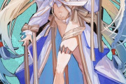 【FGO】水着モルガン様イラスト！！　おへそが見えてるの好きです！