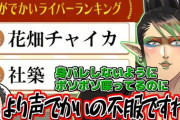【にじさんじ】さんばかランキングで社築より声がでかい扱いに不服な花畑チャイカ