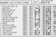 【枠順確定】9/12(日) 第66回 京成杯オータムハンデキャップ(GⅢ)