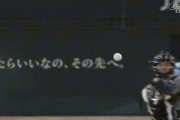 【阪神】梅野のアピールで一旦は三振判定もマクブルームのアピールにより死球に覆る。