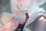 【FGO】クソデカシェイクを飲むマシュ！！　暴飲暴食マシュすこ！