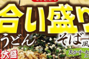 【美味そう】ペヤングから業界初となるうどん＆そばの合い盛りカップ麺が登場！