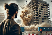 【決定的瞬間】爆破解体を見物してた男性が即死。