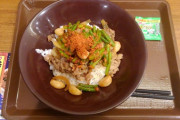 すき家で牛丼トリプルニンニクMIXってやつ頼んだんやが攻めすぎて草