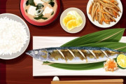 吉野家の外国人店員が出して来た秋刀魚の向き