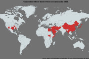 海外「え？日本？」2022年に死刑が執行された国々を示す世界地図（海外の反応）
