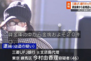 UFJの貸金庫から数十億盗んだ46歳の元行員の女→fx投資に使ったと判明